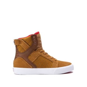 Supra SKYTOP Høye Sneakers Barn Hvite | NO-36674